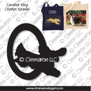 cavalier003tote - Cavalier King Charles Spaniel Agility Tote Bag