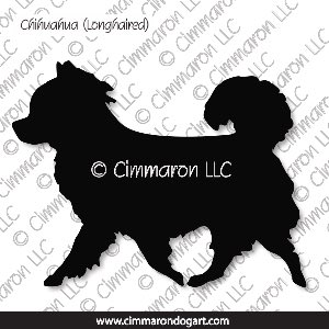 chichi-r-007d - Chihuahua Long Coated Gaiting Decal
