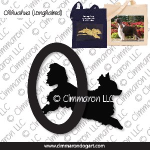 chichi-r-008tote - Chihuahua Long Coated Agility Tote Bag