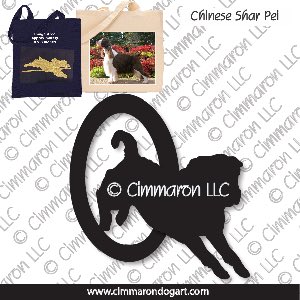 csharpei003tote - Chinese Shar Pei Agility Tote Bag