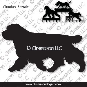 clumber002h - Clumber Spaniel Gaiting Leash Rack
