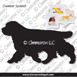 clumber002n - Clumber Spaniel Gaiting Note Cards