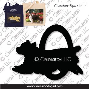 clumber003tote - Clumber Spaniel Agility Tote Bag