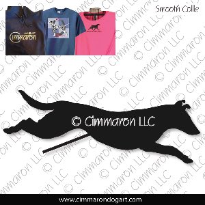 collie-s-012t - Collie Smooth Jumping Custom Shirts