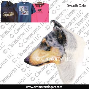 collie-s-014t - Collie Smooth Portrait Custom Shirts