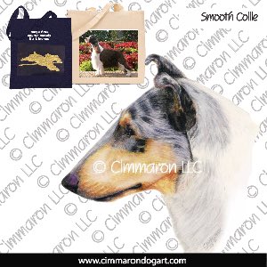 collie-s-014tote - Collie Smooth Portrait Tote Bag