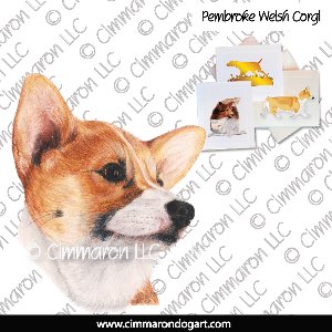 corgi022n - Pembroke Welsh Corgi Puppy-Tipped Note Cards
