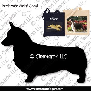 corgi007tote - Pembroke Welsh Corgi Standing Tote Bag