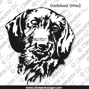 doxie021d - Dachshund Wirehaired Line Drawing Decals