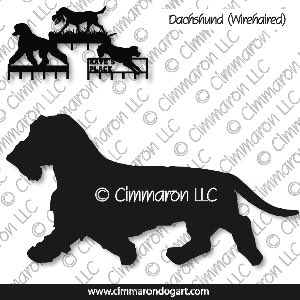 doxie018h - Dachshund Wirehaired Gaiting Metal Leash Holders