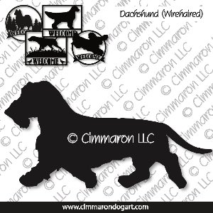 doxie018s - Dachshund Wirehaired Gaiting Metal Signs