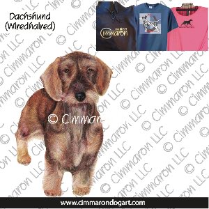 doxie022t - Dachshund Wirehaired Drawing Custom Shirts