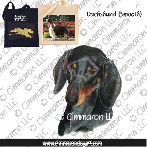 doxie010tote - Dachshund Smooth Portrait Tote Bag