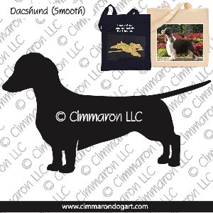 doxie002tote - Dachshund Smooth Standing Tote Bag