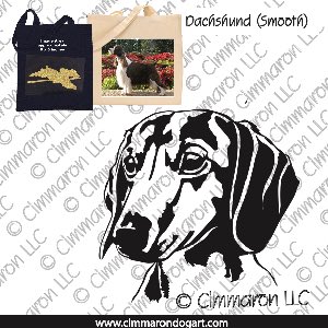 doxie006tote - Dachshund Line Head Smooth Tote Bag