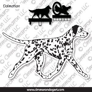 dal004ls - Dalmatian Jumping MACH Bars-Rosette Bars