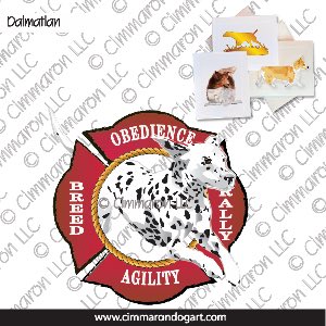 dal012n - Dalmatian Shield Note Cards
