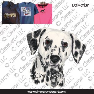 dal016t - Dalmatian Puppy Head Custom Shirts
