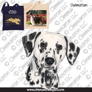 dal016tote - Dalmatian Puppy Head Tote Bag
