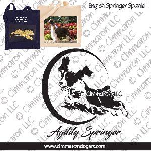ess006tote - English Springer Spaniel Line Tote Bag