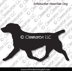 entle002d - Entlebucher Mountain Dog Gaiting Bob Tail Decal