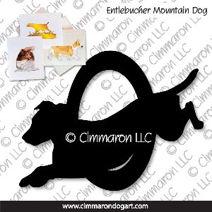 entlet010n - Entlebucher Mountain Dog Agility Note Cards