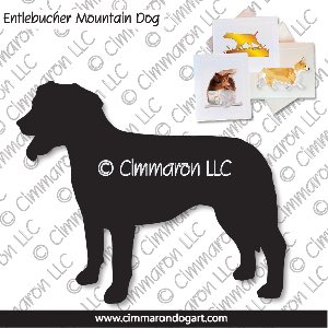 entle006n - Entlebucher Mountain Dog Note Cards