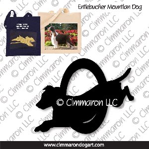 entlet010tote - Entlebucher Mountain Dog Agility Tote Bag
