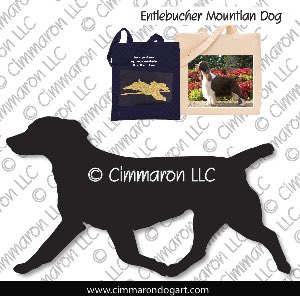 entle002tote - Entlebucher Mountain Dog Gaiting Bob Tail Tote Bag