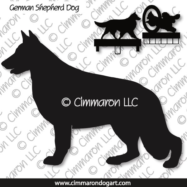 gsd001ls - German Shepherd Dog MACH Bars-Rosette Bars