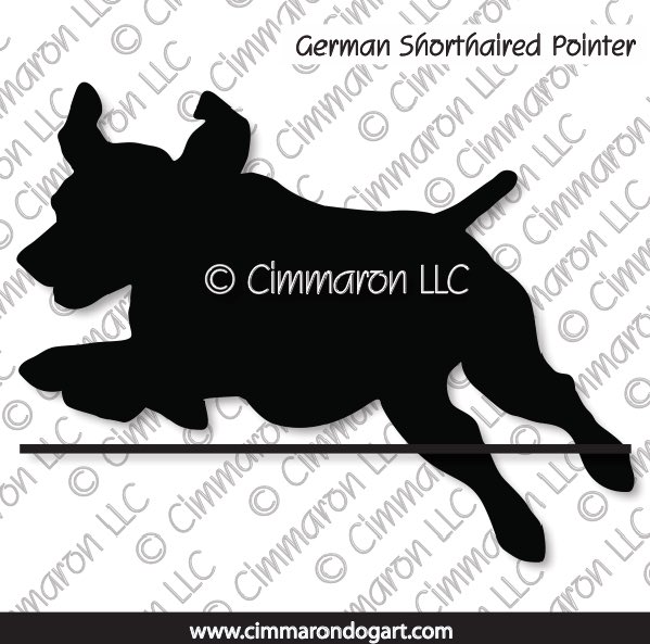gsp004d - German Shorthaired Pointer Jumping Decal