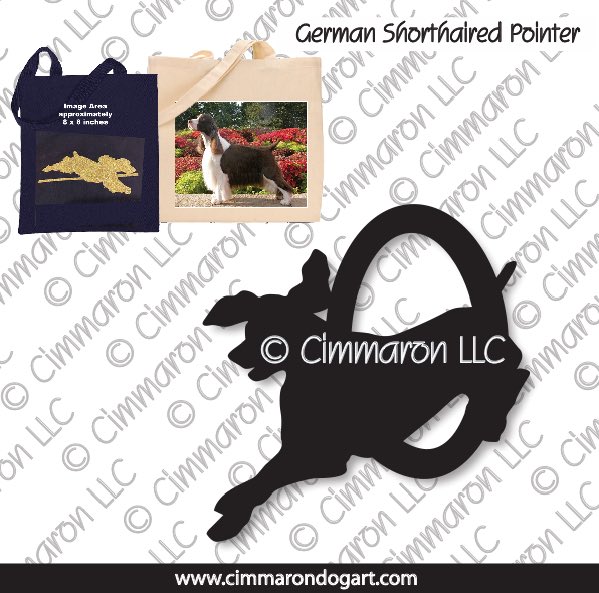 gsp003tote - German Shorthaired Pointer Agility Tote Bag