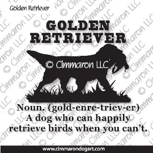 golden010d - Golden Retriever Saying Decal