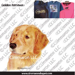 golden018t - Golden Retriever Portrait Custom Shirts