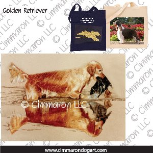 golden014tote - Golden Retriever Reflections Tote Bag