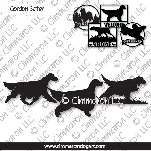gordon011s - Gordon Setter 3 Ways House and Welcome Signs