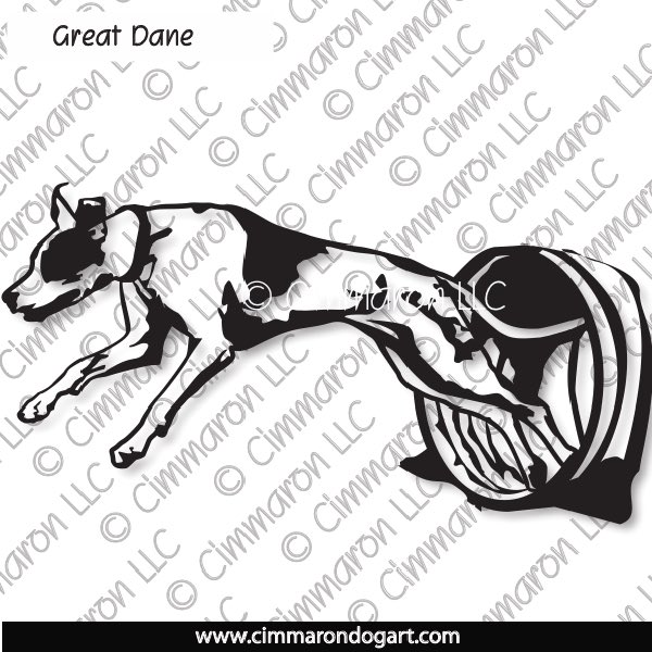 grdane005d - Great Dane Jumping Decal