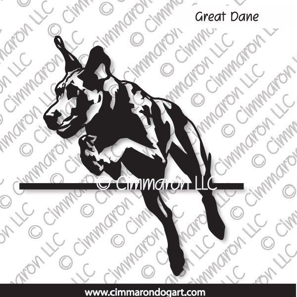 grdane006d - Great Dane Line Jump Decal