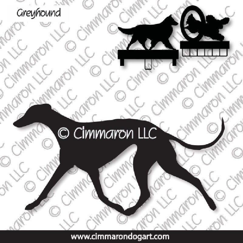 greyhd002ls - Greyhound Gaiting MACH Bars-Rosette Bars