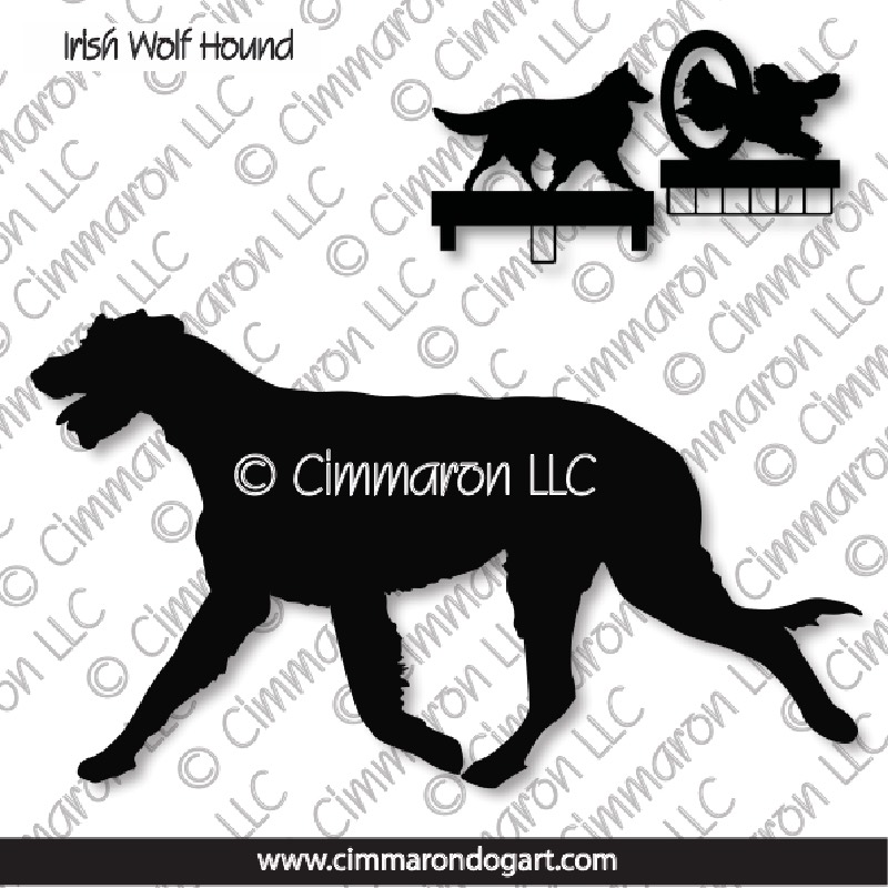 irwolf002ls - Irish Wolfhound Gaiting MACH Bars-Rosette Bars