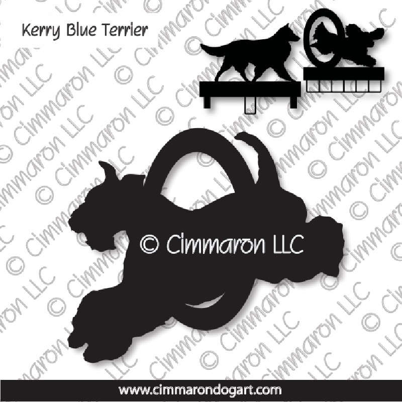 kerryblue003ls - Kerry Blue Terrier Agility MACH Bars-Rosette Bars