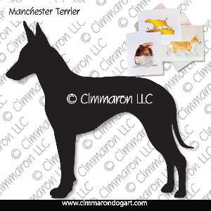 man-ter001n - Manchester Terrier Note Cards