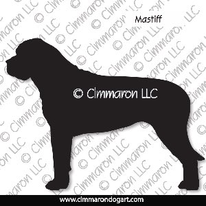 mastiff002d - Mastiff Standing Decal