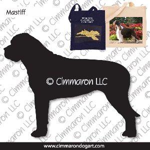 mastiff002tote - Mastiff Standing Tote Bag