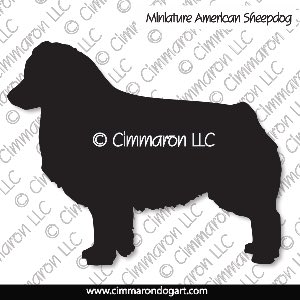 min-amshep002d - Miniature American Shepherd Standing Decal