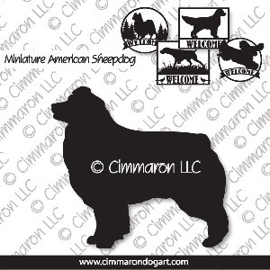 min-amshep001s - Miniature American Shepherd House and Welcome Signs