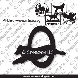 min-amshep004s - Miniature American Shepherd Agility House and Welcome Signs