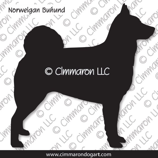 nor-buhund001d - Norwegian Buhund Decal