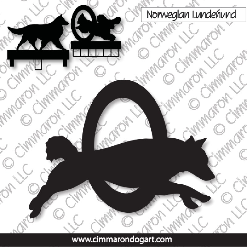nor-lund003ls - Norwegian Lundehund Agility MACH Bars-Rosette Bars