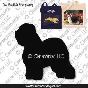 oesd002tote - Old English Sheepdog Standing Tote Bag